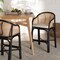 Bali & Pari Miranda Modern Bohemian Two-Tone Black and Natural Brown Rattan Counter Stool 235-13347-ZORO - alternate 9